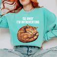 Go Away I'm Introverting Cat Introvert Men Women Girls Kids Comfort Colors Sweatshirt Chalky Mint Go Away I'm Introverting Cat Introvert Men Women Girls Kids Comfort Colors Sweatshirt Chalky Mint