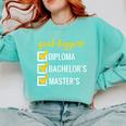 Goal Digger Inspirational Quotes Master's Degree Graduation Comfort Colors Sweatshirt Chalky Mint