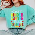 Goodbye Kinder Garten Hello 1st Grade Graduation 2024 Comfort Colors Sweatshirt Chalky Mint