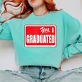 Graduate Class Of 2025 Senior Graduation End Of School Year Comfort Colors Sweatshirt Chalky Mint