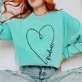 Graduate Heart Shirt Graduation Comfort Colors Sweatshirt Chalky Mint