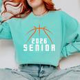 Graduate Senior Class Of 2026 Basketball Player Graduation Comfort Colors Sweatshirt Chalky Mint
