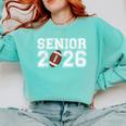 Graduate Senior Class Of 2026 Graduation American Football Comfort Colors Sweatshirt Chalky Mint