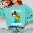 I Graduated Can I Go Fishing Now 2025 Graduation Fisher Comfort Colors Sweatshirt Chalky Mint