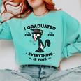 I Graduated Graduate Class 2025 Cat Graduation Comfort Colors Sweatshirt Chalky Mint