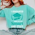 I Graduated Smart Graduation Student College University Comfort Colors Sweatshirt Chalky Mint