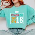 Graduation 2018 Class Of 2018 2K18 Tshirt Comfort Colors Sweatshirt Chalky Mint