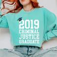 Graduation 2019 Criminal Justice Tshirt Comfort Colors Sweatshirt Chalky Mint