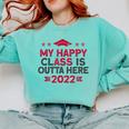 Graduation 2022 My Happy Class Is Outta Here Senior Comfort Colors Sweatshirt Chalky Mint