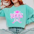 Graduation 2026 Senior 2026 Class Of 2026 Coquette Pink Girl Comfort Colors Sweatshirt Chalky Mint