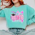 Graduation 2027 Senior 2027 Class Of 2027 Coquette Pink Girl Comfort Colors Sweatshirt Chalky Mint
