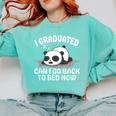 Graduation Animal Zoo Panda Bear I Graduated Panda Student Comfort Colors Sweatshirt Chalky Mint