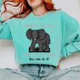 Graduation Apparel How To Eat Elephant One Bite At A Time Comfort Colors Sweatshirt Chalky Mint