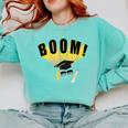 Graduation Cap And Diploma For Proud Graduation Comfort Colors Sweatshirt Chalky Mint
