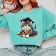 Graduation Cat Graduation Present For Graduate Grad Comfort Colors Sweatshirt Chalky Mint Graduation Cat Graduation Present For Graduate Grad Comfort Colors Sweatshirt Chalky Mint