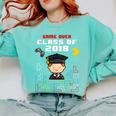 Graduation Class Of 2018 Game Over 8-Bit Gamer Comfort Colors Sweatshirt Chalky Mint
