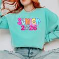 Graduation Class Of 2026 Senior Pink Coquette Bow 2026 Grade Comfort Colors Sweatshirt Chalky Mint
