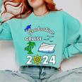 Graduation Cruise 2024 Ship Boat Vacation Summer Vacation Men Women Kids Comfort Colors Sweatshirt Chalky Mint