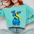 Graduation Dabbing 2018 Graduate Comfort Colors Sweatshirt Chalky Mint