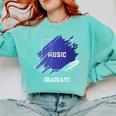 Graduation Graduated Music Degree University College Student Comfort Colors Sweatshirt Chalky Mint