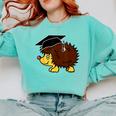 Graduation Hedgehog 2017 Graduate Graduation T-Shirt Comfort Colors Sweatshirt Chalky Mint
