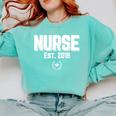 Graduation For Nurse Practitioners 2018 Nursing School Comfort Colors Sweatshirt Chalky Mint