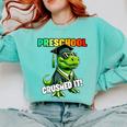 Graduation Preschool Dinosaur T Rex Crushed It Boys Grad Comfort Colors Sweatshirt Chalky Mint