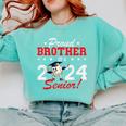 Graduation Proud Brother Of A 2024 Senior Baseball Player Comfort Colors Sweatshirt Chalky Mint
