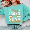 Graduation Proud Parents Of a 2024 Graduate For Mom And Dad Comfort Colors Sweatshirt Chalky Mint
