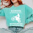 Graduation Shirt For Dirtbike Motocross Riders Comfort Colors Sweatshirt Chalky Mint