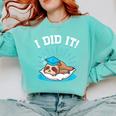 Graduation Did It Sloth Graduate Animal Sloths Sloth Comfort Colors Sweatshirt Chalky Mint