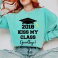 Graduation T Shirt Kiss My Class 2018 Goodbye Comfort Colors Sweatshirt Chalky Mint