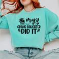 My Granddaughter Did It Graduation Graduated Proud Children Comfort Colors Sweatshirt Chalky Mint