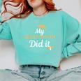 My Grandson Did It Proud Class Senior Graduate Graduation Comfort Colors Sweatshirt Chalky Mint