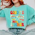 Groovy Goodbye 7th Grade Graduation Hello Summer Kids Comfort Colors Sweatshirt Chalky Mint