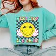 Groovy Next Stop 2nd Grade 1st Grade Graduation 2025 Comfort Colors Sweatshirt Chalky Mint