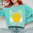 Groovy Next Stop 2nd Grade 1st Grade Graduation 2025 Premium Comfort Colors Sweatshirt Chalky Mint