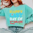 Happy Last Day Of 2nd Grade Shirt Second Grade Graduation Comfort Colors Sweatshirt Chalky Mint