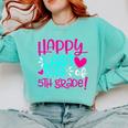 Happy Last Day Of Fifth 5th Grade Teacher Student Graduation Comfort Colors Sweatshirt Chalky Mint