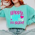 Happy Last Day Of First 1st Grade Teacher Student Graduation Comfort Colors Sweatshirt Chalky Mint
