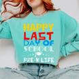 Happy Last Day Of School Pre-K Life Graduation T-Shirt Comfort Colors Sweatshirt Chalky Mint