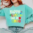 Happy Last Day Of School Teacher Kids Boys Girls Graduation Comfort Colors Sweatshirt Chalky Mint