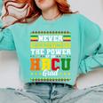 HBCU Grad Historically College Graduation Comfort Colors Sweatshirt Chalky Mint