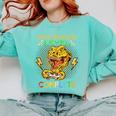 High School Level Complete Gamer Graduation Dinosaur 2021 Comfort Colors Sweatshirt Chalky Mint