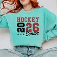Hockey Senior Night Hockey Senior 2026 Graduation 59 Comfort Colors Sweatshirt Chalky Mint