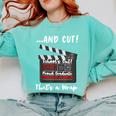 Homeland Security Degree Graduation Film Clapper Comfort Colors Sweatshirt Chalky Mint