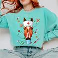 Horse Nurse RN ER Nursing School Graduation Comfort Colors Sweatshirt Chalky Mint