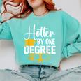 Hotter By One Degree Graduation 2025 Comfort Colors Sweatshirt Chalky Mint