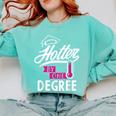 Hotter By One Degree Graduation Comfort Colors Sweatshirt Chalky Mint