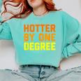 Hotter By One Degree Graduation Shirt College Major Graduate Comfort Colors Sweatshirt Chalky Mint